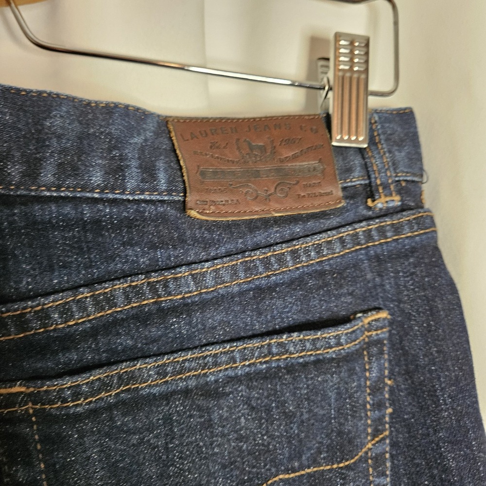 LRL Lauren Jeans Co Classic Midcalf Womens Size 10 Ralph Lauren Dark Wash - Picture 8 of 12